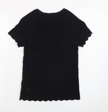 Marks and Spencer Women's Black Short Sleeve Knit T-Shirt Size S