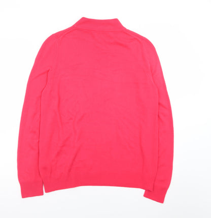 Marks and Spencer Women Pink Roll Neck Acrylic Jumper Size 12