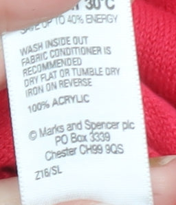 Marks and Spencer Women Pink Roll Neck Acrylic Jumper Size 12