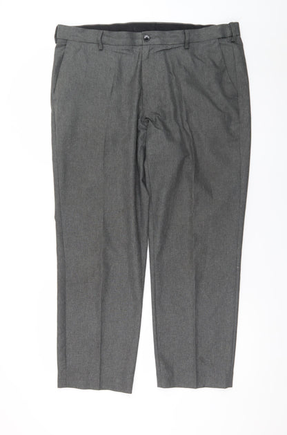 Marks and Spencer Men's Grey 38in Waist Short Length Dress Trousers