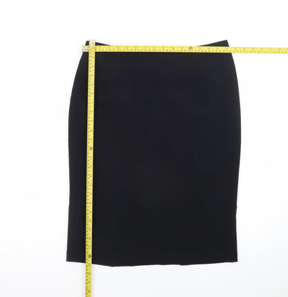 Marks and Spencer Women's Black Size 14 Pencil Skirt Knee Length