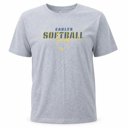 Nike Men's Grey XL Eagles Softball Athletic T-Shirt