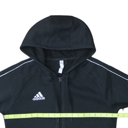 Adidas Mens Black Full Zip Hoodie S Regular Fit Sports Fleece