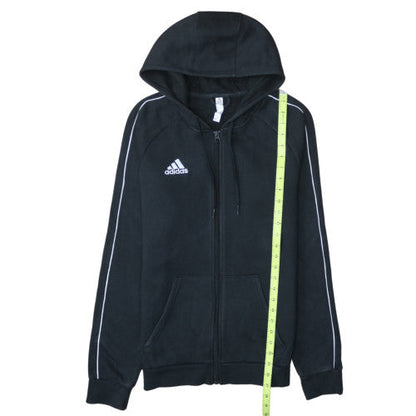 Adidas Mens Black Full Zip Hoodie S Regular Fit Sports Fleece