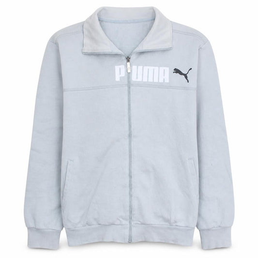 Puma Men's Grey XL Track Jacket Full Zip Fleece Activewear