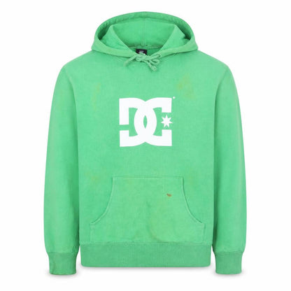DC Men’s Green Pullover Hoodie Size M Fleece Graphic Logo Skate Style
