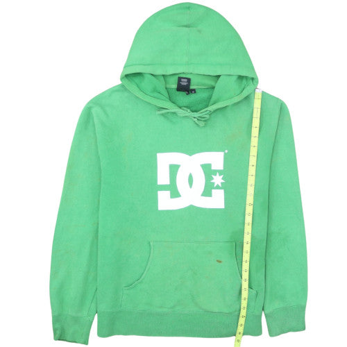 DC Men’s Green Pullover Hoodie Size M Fleece Graphic Logo Skate Style