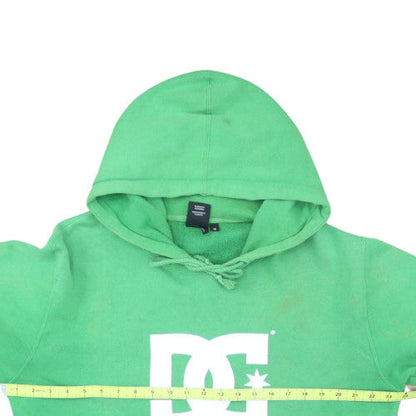 DC Men’s Green Pullover Hoodie Size M Fleece Graphic Logo Skate Style