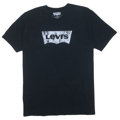 Levi's Men's Black 2XL Logo Graphic Crew Neck Cotton T-Shirt