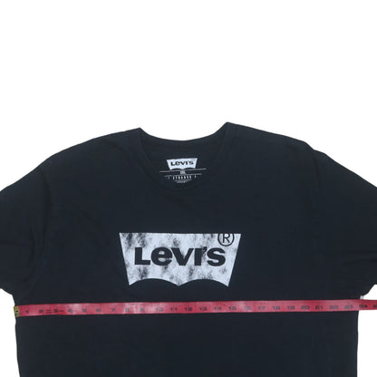 Levi's Men's Black 2XL Logo Graphic Crew Neck Cotton T-Shirt