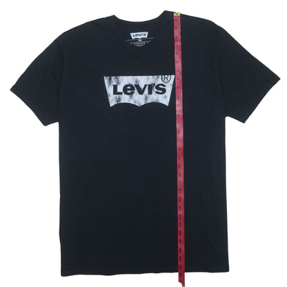 Levi's Men's Black 2XL Logo Graphic Crew Neck Cotton T-Shirt