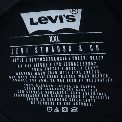 Levi's Men's Black 2XL Logo Graphic Crew Neck Cotton T-Shirt