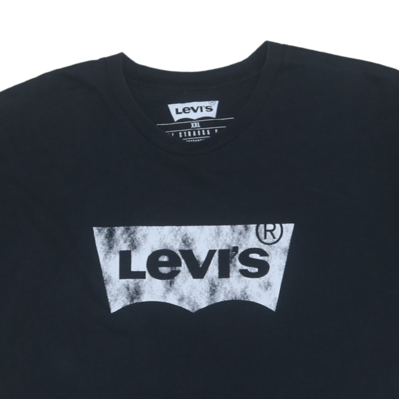 Levi's Men's Black 2XL Logo Graphic Crew Neck Cotton T-Shirt