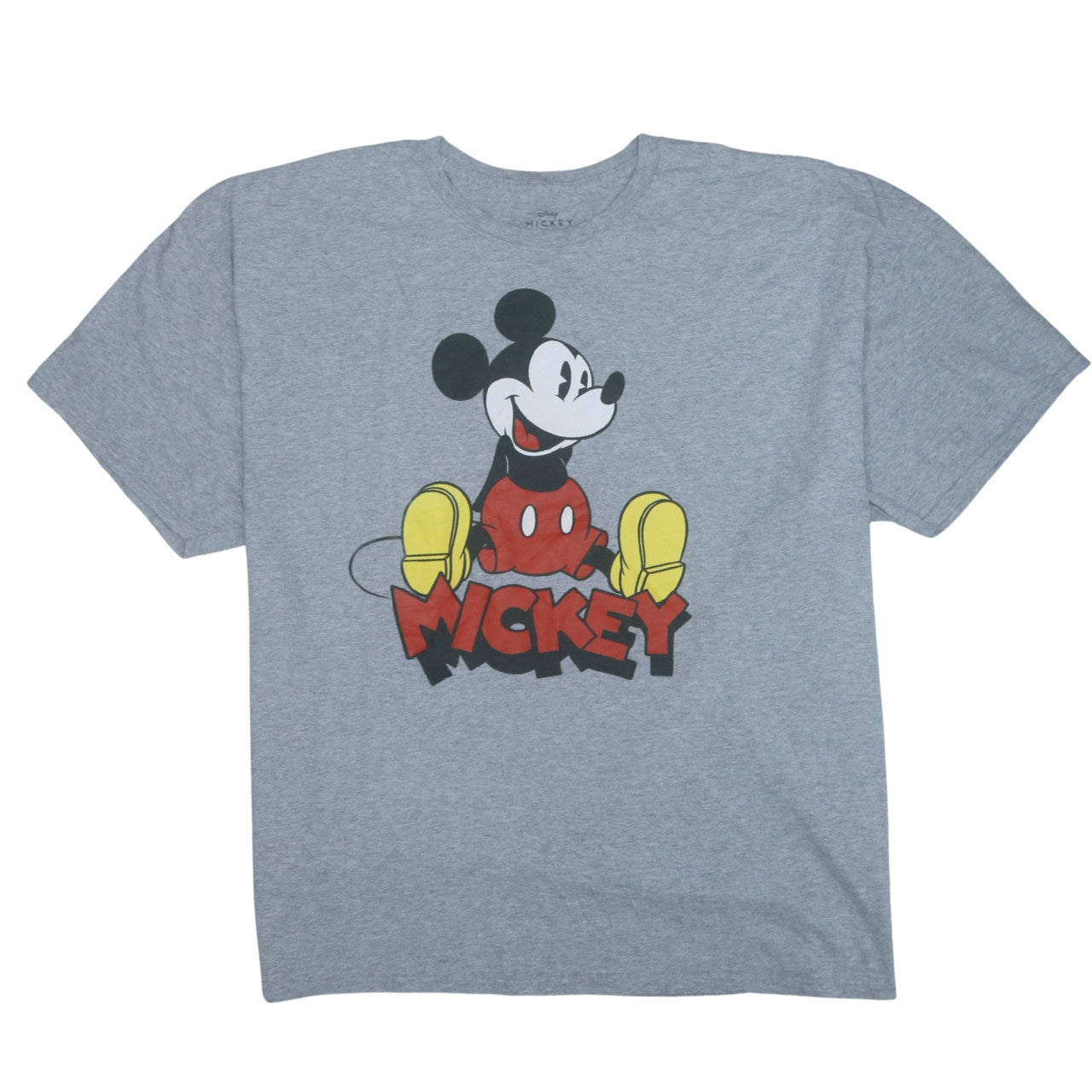Disney Women’s Grey Mickey Mouse 3XL Cotton Blend T-Shirt