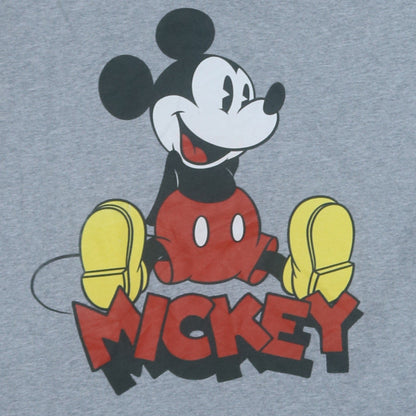 Disney Women’s Grey Mickey Mouse 3XL Cotton Blend T-Shirt
