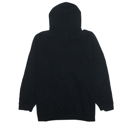 Adidas Men's Black 2XL Pullover Hoodie with Logo Stripes