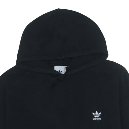 Adidas Men's Black 2XL Pullover Hoodie with Logo Stripes