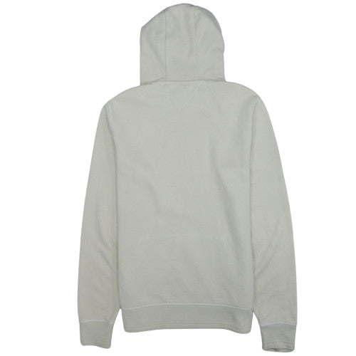 Tommy Hilfiger Mens Beige Pullover Hoodie L Vintage Fit Logo Fleece