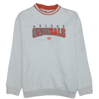 Adidas Originals Men's White L Crew Neck Pullover Sweatshirt