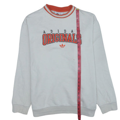 Adidas Originals Men's White L Crew Neck Pullover Sweatshirt