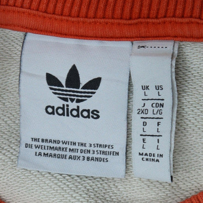 Adidas Originals Men's White L Crew Neck Pullover Sweatshirt