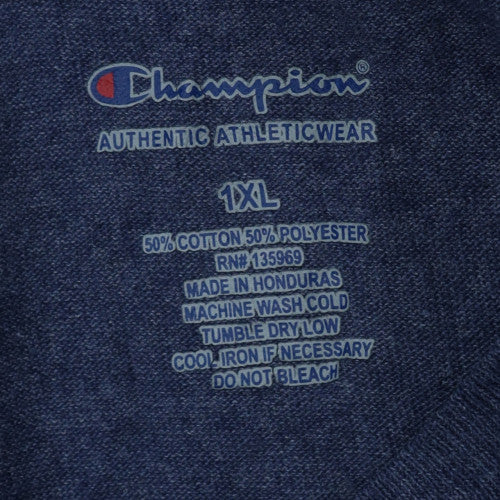 Champion Men's Blue XL Graphic Logo Crew Neck T-Shirt