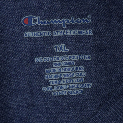 Champion Men's Blue XL Graphic Logo Crew Neck T-Shirt