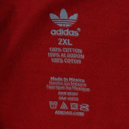 Adidas Mens Red 2XL Graphic Cotton Crew Neck T-Shirt
