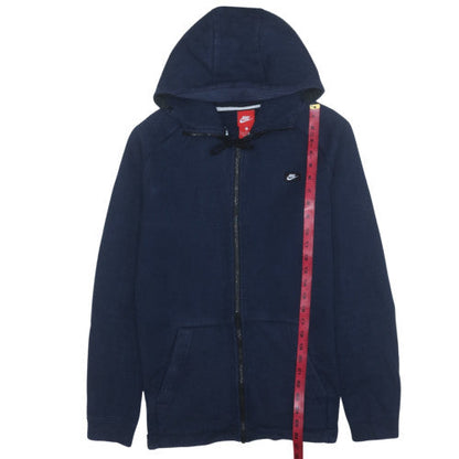 Nike Men's Blue Full Zip Hoodie L Cotton Fleece Sportswear