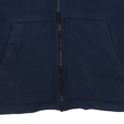 Nike Men's Blue Full Zip Hoodie L Cotton Fleece Sportswear