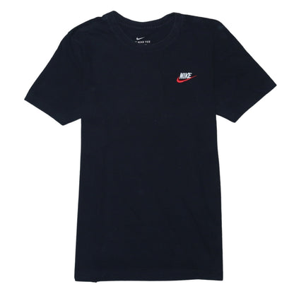 Nike Men's Black Small Classic Logo Crew Neck Cotton T-Shirt