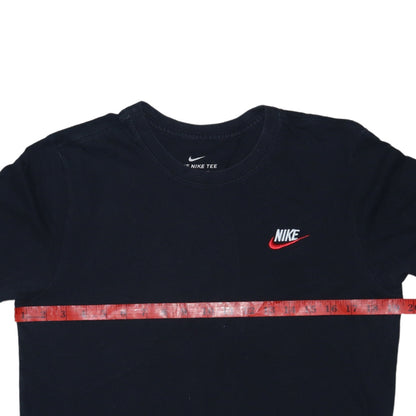 Nike Men's Black Small Classic Logo Crew Neck Cotton T-Shirt