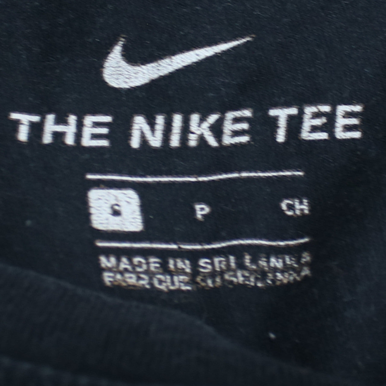 Nike Men's Black Small Classic Logo Crew Neck Cotton T-Shirt