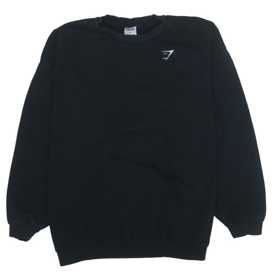 Gymshark Women's Black XL Crew Neck Pullover Sweatshirt Cotton Blend