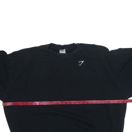 Gymshark Women's Black XL Crew Neck Pullover Sweatshirt Cotton Blend