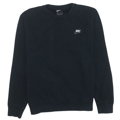 Nike Men Black Small Pullover Sweatshirt Crew Neck Fleece