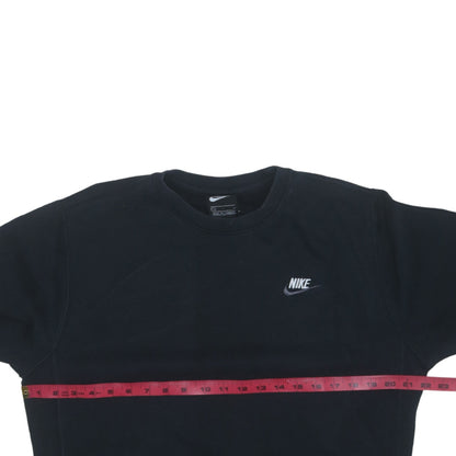 Nike Men Black Small Pullover Sweatshirt Crew Neck Fleece