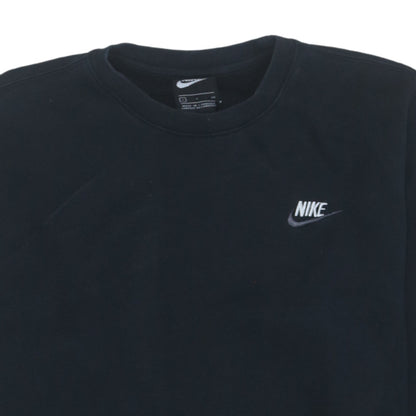 Nike Men Black Small Pullover Sweatshirt Crew Neck Fleece