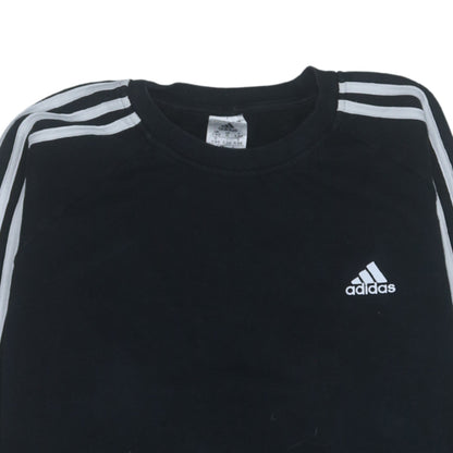 Adidas Women Black Crew Neck Pullover Sweatshirt XL 20-22