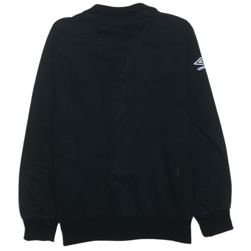 Umbro Men's Black Track Jacket L Full Zip Cotton Blend Sportswear