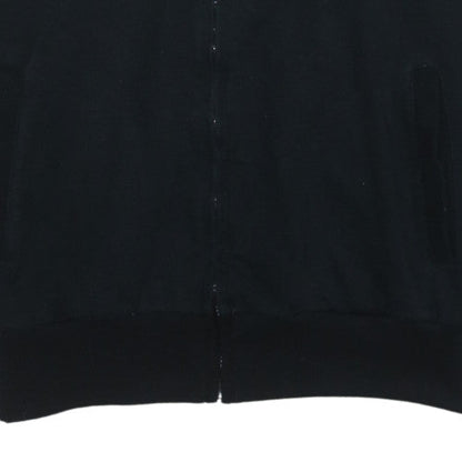 Umbro Men's Black Track Jacket L Full Zip Cotton Blend Sportswear