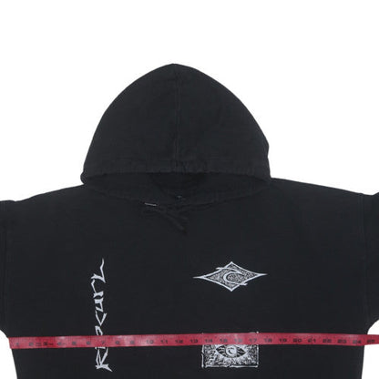 Rip Curl Men's Black Pullover Hoodie M Graphic Fleece Surf Style