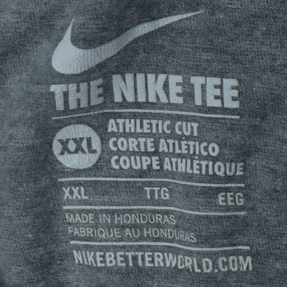 Nike Men's Grey Athletic Fit 'Defend Your Turf' T-Shirt XXL