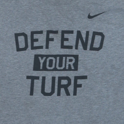Nike Men's Grey Athletic Fit 'Defend Your Turf' T-Shirt XXL