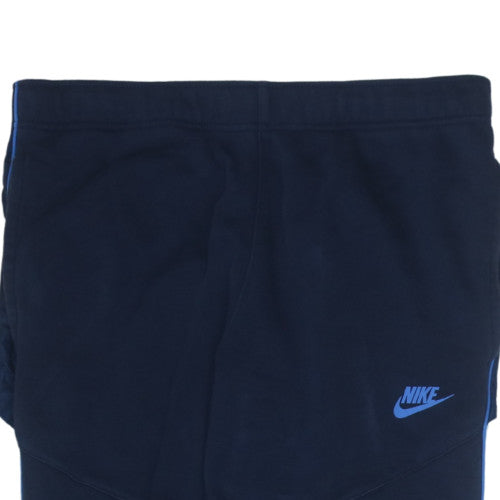 Nike Men's Blue Regular Fit Jogger Trousers Size M