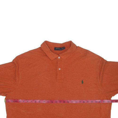 Ralph Lauren Men's Orange Cotton Short Sleeve Polo Shirt XL