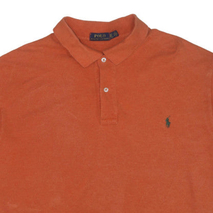 Ralph Lauren Men's Orange Cotton Short Sleeve Polo Shirt XL