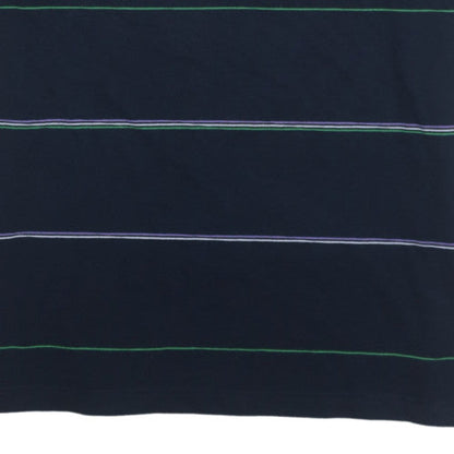 Chaps Men's Black Striped Polo Shirt XL Cotton Classic Fit