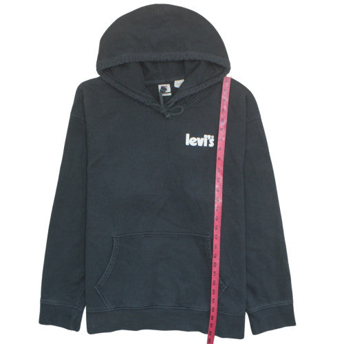 Levi's Men's Black XL Relaxed Pullover Hoodie with Logo