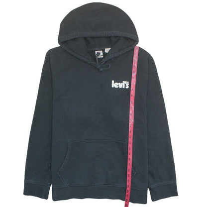 Levi's Men's Black XL Relaxed Pullover Hoodie with Logo